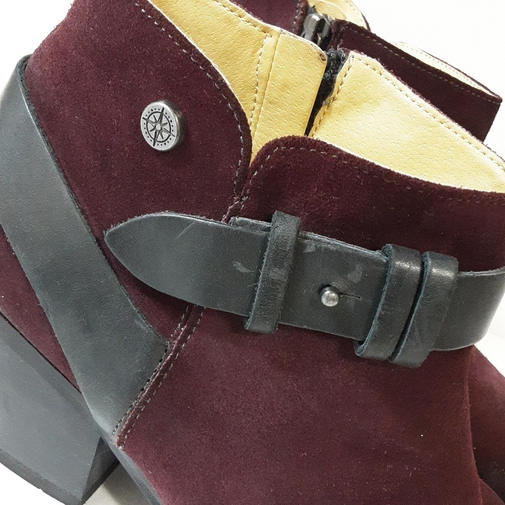Bussola ankle boots Women EU40 Reikiavik Cabernet burgundy suede casual festival - Picture 5 of 15